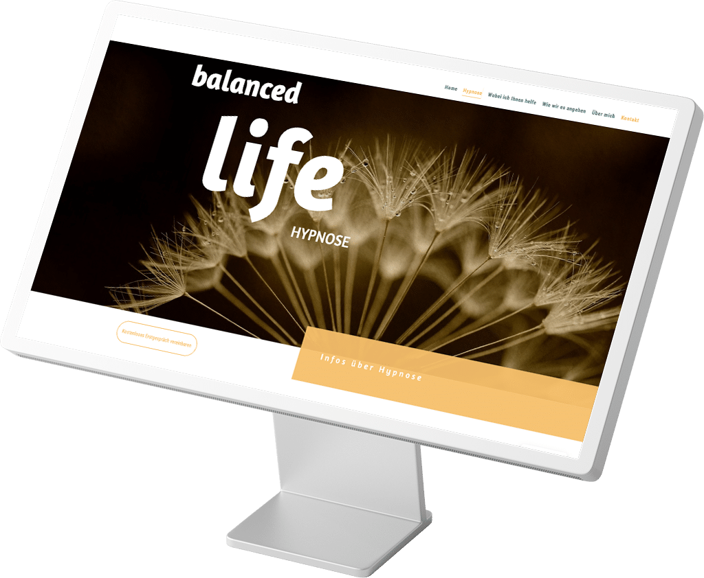 Mockup Balanced Life Webdesign