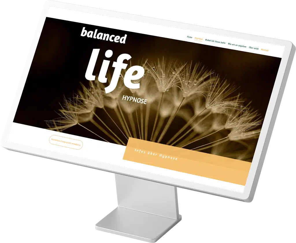 Mockup Balanced Life Webdesign